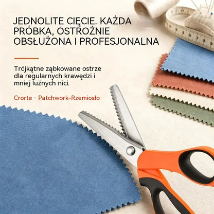 👗✂️ Nożyczki krawieckie z ozdobnym ostrzem – Profesjonalne do cięcia zygzakiem i falowaniem | Idealne do tkanin, patchworku i projektów DIY
