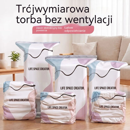 🧳 3 artykułów za jedyne 99 zł 💨 Duże, wyciskane worki próżniowe do przechowywania: Nie wymagają pompki, są szczelne, idealne do oszczędzania miejsca w walizce i w domu ✈️