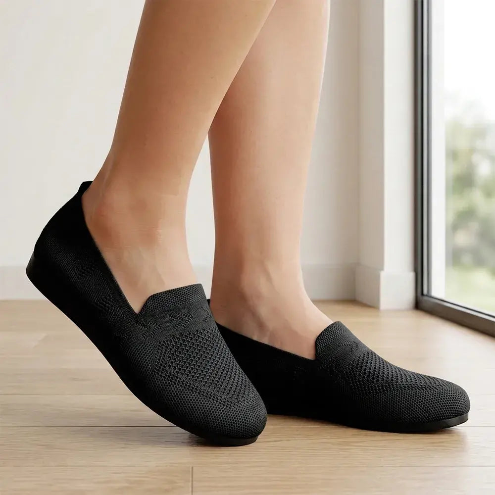 【36-43】👟 Damskie buty wsuwane z okrągłym noskiem i płaskim noskiem w dużych rozmiarach – lekkie, przewiewne, sportowe, codzienne
