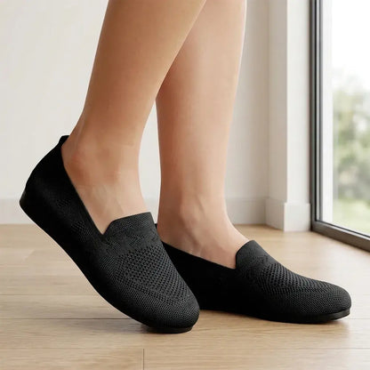 【36-43】👟 Damskie buty wsuwane z okrągłym noskiem i płaskim noskiem w dużych rozmiarach – lekkie, przewiewne, sportowe, codzienne
