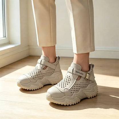 【Niewidoczny efekt liftingu】Stylowe, perforowane, oddychające i wygodne buty codzienne