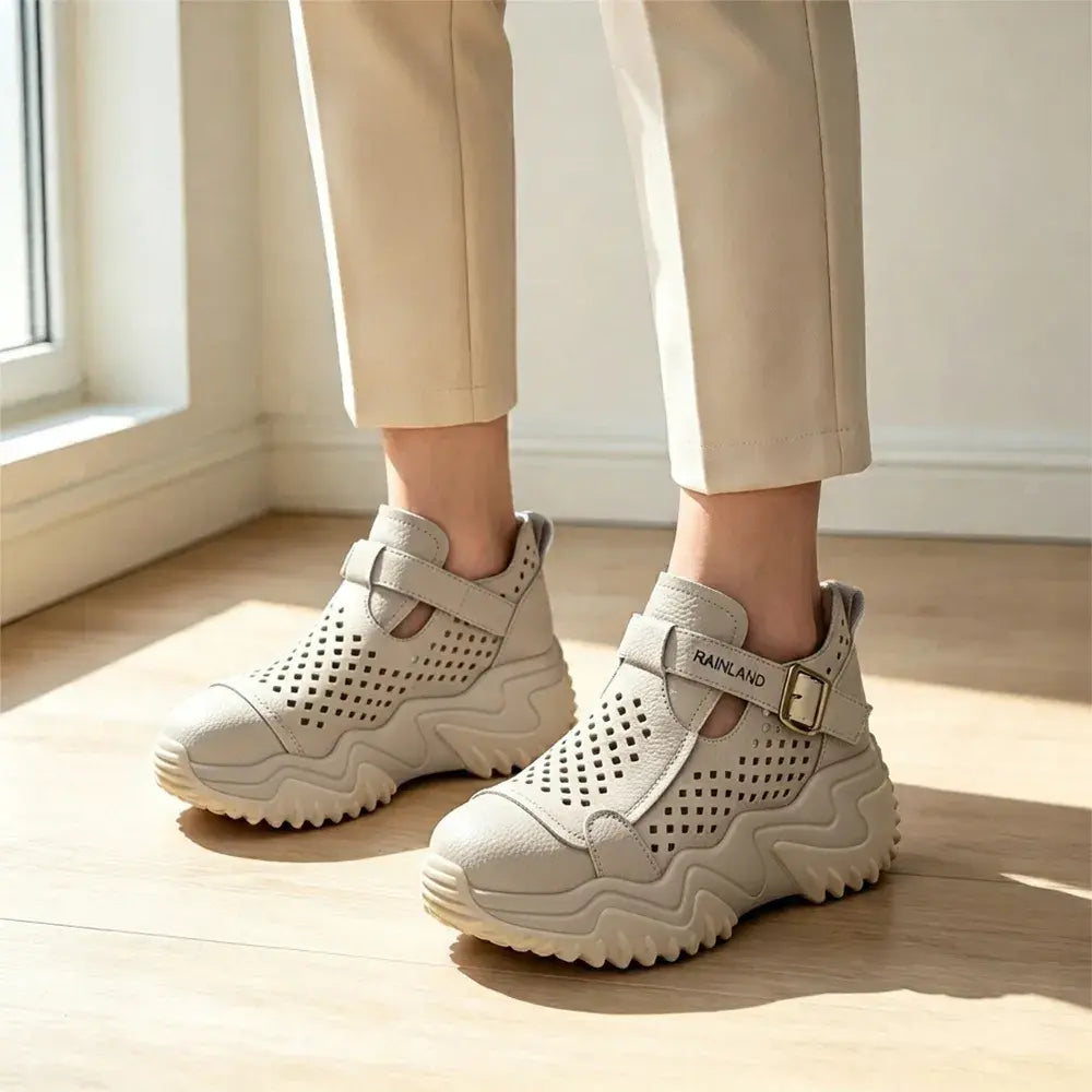 【Niewidoczny efekt liftingu】Stylowe, perforowane, oddychające i wygodne buty codzienne