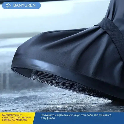 1 τεμάχιο 27 ευρώ ☔ Απόλυτη προστασία από τη βροχή! Ψηλά αδιάβροχα καλύμματα παπουτσιών (ύψους 40 εκ.)! Παχιά αντιολισθητική σόλα · Ανθεκτικό PVC