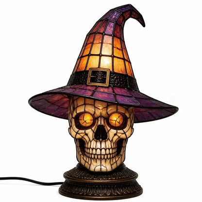 🧙‍♀️✨Lampa w kształcie kapelusza czarownicy, ozdoba z żywicy, ozdoba na biurko, lampa stołowa