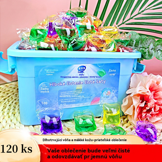 【50% DE DESCUENTO】[✨120 piezas✨] Cubo cinco en uno extragrande con sobre para perfume de larga duración y desinfección potente de la ropa