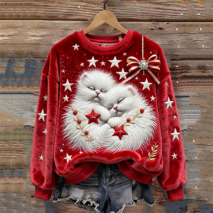 🎅【Božićno posebno izdanje】🎄【S-5XL】⛄Ženski božićni flanelasti džemper s lijepim uzorcima – topao, udoban i savršen za blagdansko razdoblje