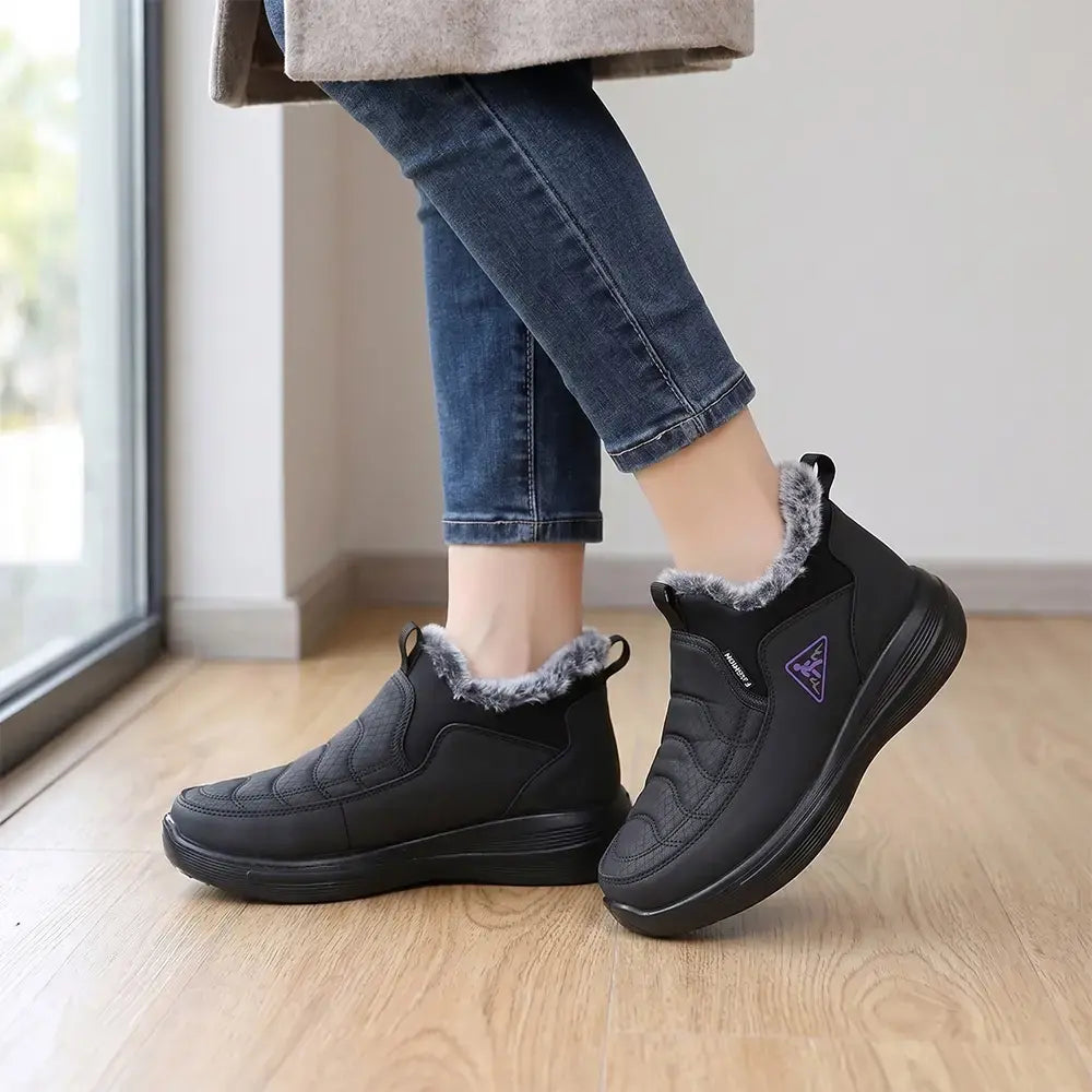 【35-41】Nowe damskie buty zimowe – ocieplane, grube, ciepłe, antypoślizgowe, lekkie, wygodne, okrągły nosek, dla mam