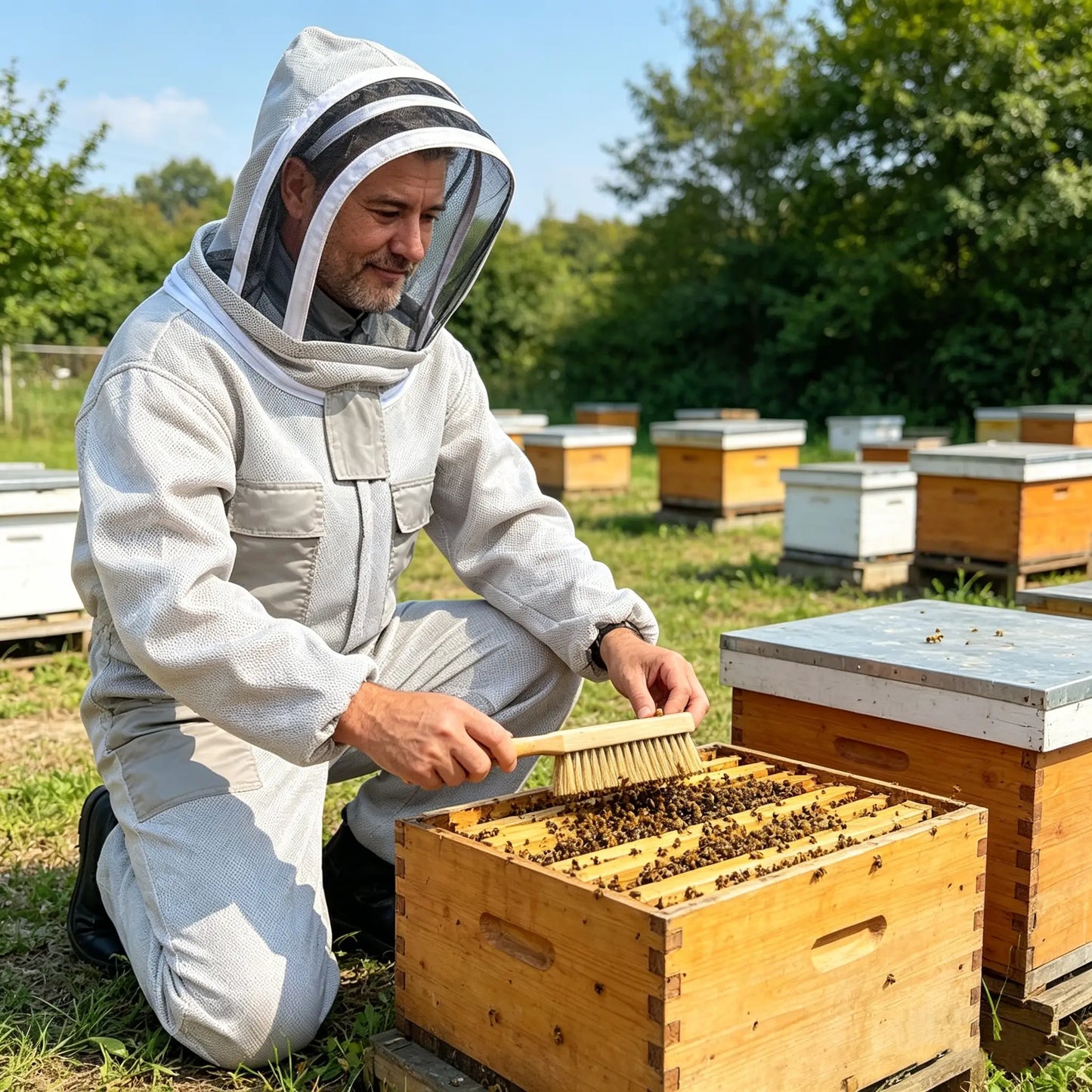 【M-2XL】🐝Kombinezon pszczółki wykonany z bawełnianej siateczki 3D