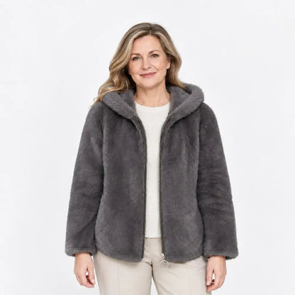 【M-7XL】Damowa kurtka polarowa na zimę – gruba, dwustronna, z kapturem, ocieplana, zapinana na zamek