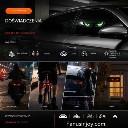 🚗👀 Lampa ostrzegawcza LED zasilana energią słoneczną | Przyciągnij całą uwagę i zwiększ bezpieczeństwo jazdy – bezprzewodowa, z automatycznym wykrywaniem i uniwersalnym zastosowaniem ✨