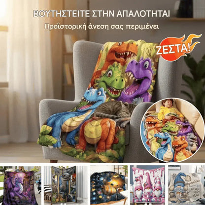 1 τεμάχιο 27 ευρώ😍Έκπτωση 30% 🔥 Καλλιτεχνική κουβέρτα από παχύ φανελένιο ύφασμα