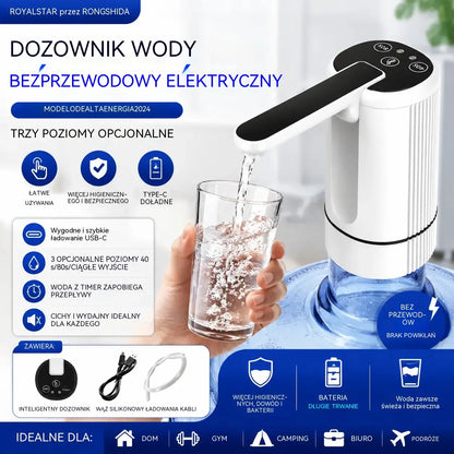 💧⚡Samozasysająca elektryczna pompa wodna do wody butelkowanej, z 3 regulowanymi ustawieniami timera.