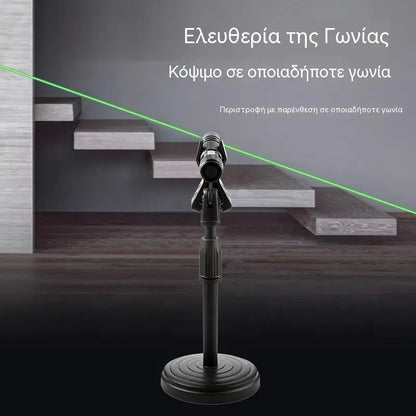 Πράσινη ένδειξη λέιζερ μηχανικής για τοποθέτηση και σήμανση ορθής γωνίας, αλφάδι λέιζερ σταυρονήματος