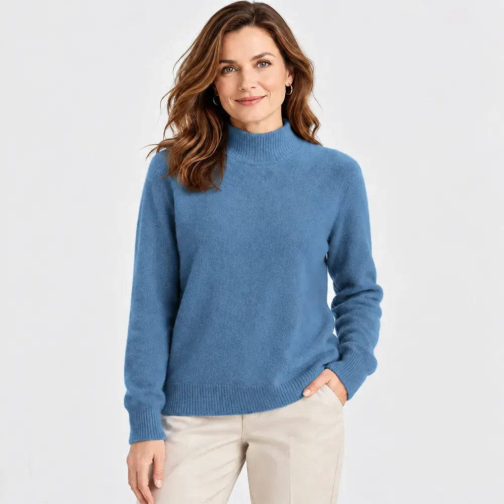【S-2XL】Nowy damski sweter na jesień i zimę – z półgolfem, długim rękawem, luźny, wyszczuplający, uniwersalny