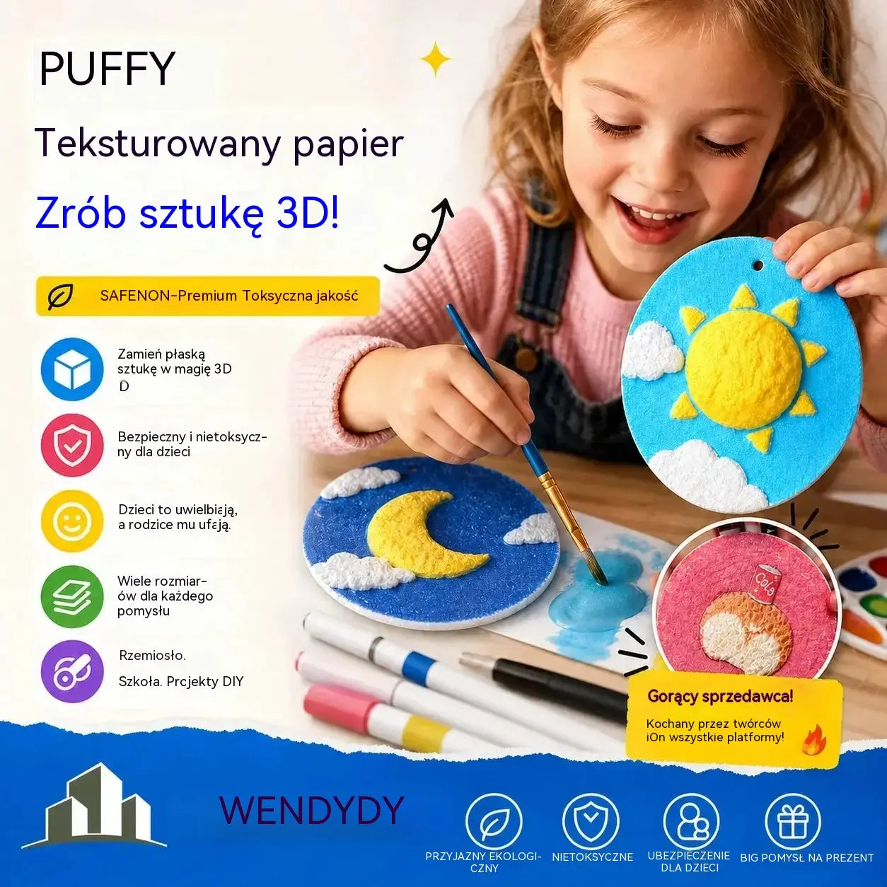 1 zestaw 99zł🎄Specjalna oferta niespodzianka! 🔮Opanuj magię rysowania! 👩‍🎨Papier do rysowania z teksturą pianki🎁