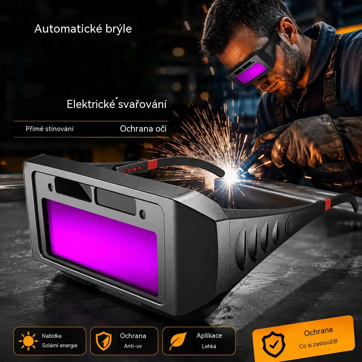 1 sada  530 Kč  👓🧐Automatické svářečské brýle s proměnným napětím