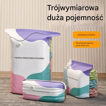 👕📦【5 sztuk za 119 zł】Worki kompresyjne do przechowywania odzieży – nie wymagają odkurzacza, wzmocniona konstrukcja.