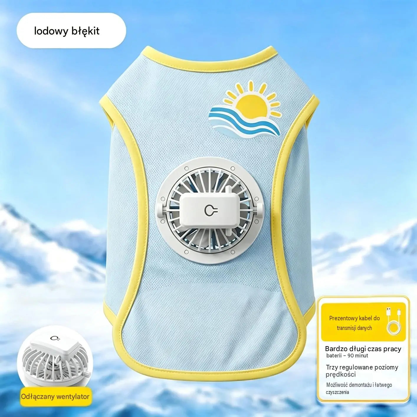 🐶🐱 【XS-3XL】Nowe ubranka dla psów z wentylatorem: Lekka i oddychająca kamizelka z ochroną przeciwsłoneczną na lato, idealna dla małych i średnich psów.