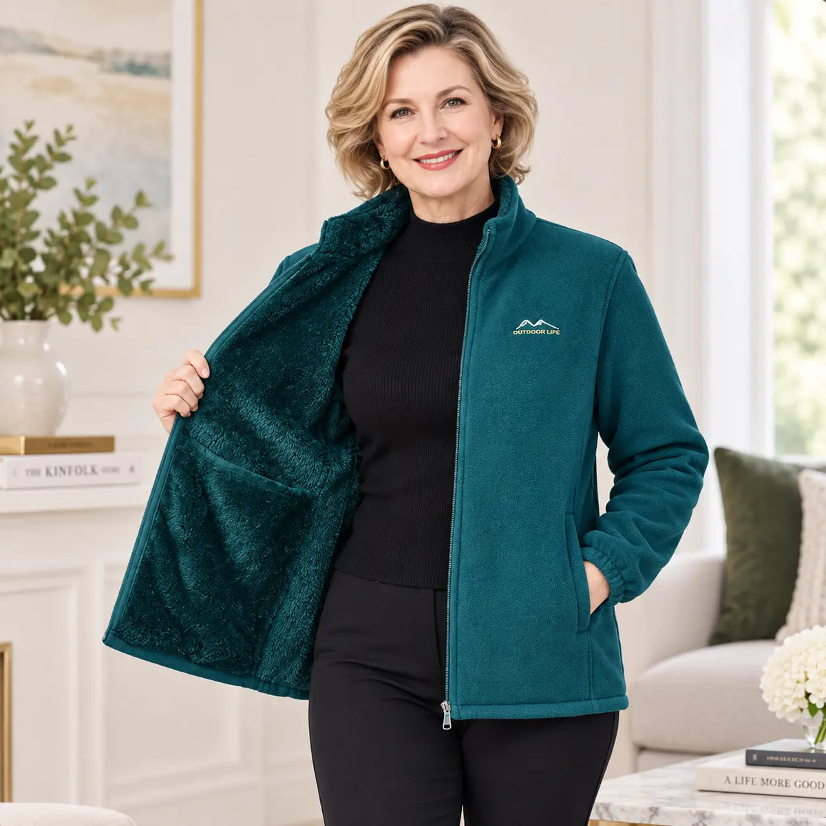 🧥【XL-5XL】Γυναικείο μπουφάν με χοντρή επένδυση fleece: ζεστό και άνετο για το φθινόπωρο και τον χειμώνα