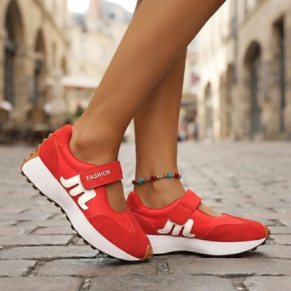 Buty sportowe Mary Jane w dużych rozmiarach – szerokie, trwałe buty codzienne na rzepy – wygodne i lekkie damskie buty do chodzenia