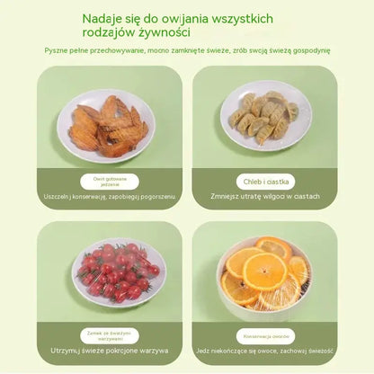 【2 opakowania po 200 sztuk——89zł 】🍽️🥗Jednorazowe folie spożywcze, zamykane torebki do przechowywania żywności z elastyczną pokrywką