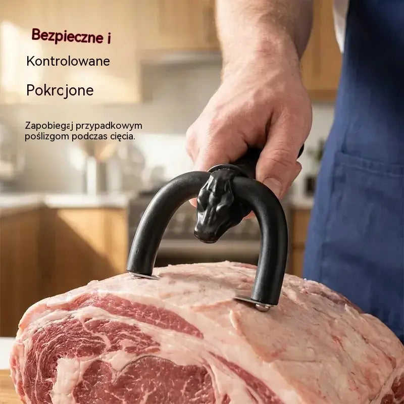 🥳50% zniżki🥩🔪 Ręczny odtłuszczacz do mięsa i wieprzowiny: Uchwyt w kształcie litery U usuwa tłuszcz powierzchniowy, minimalizując marnowanie chudego mięsa. Ostrza ze stali nierdzewnej i ergonomiczny uchwyt. 🧑‍🍳✨