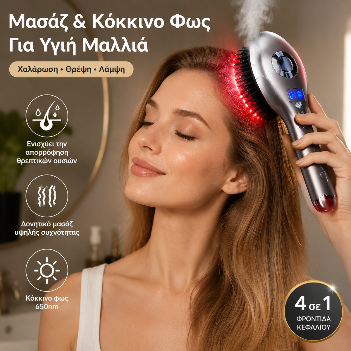 1 τεμάχιο 30 ευρώ💆‍♀️Χτένα μασάζ με σπρέι χαλαρώνει το τριχωτό της κεφαλής, χτένα μασάζ για styling και περιποίηση μαλλιών για οικιακή χρήση με μασάζ με δόνηση