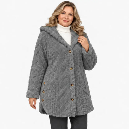 ✨【S-5XL】Damski ciepły kardigan z kapturem i długim rękawem w stylu casual (dwustronny polar)