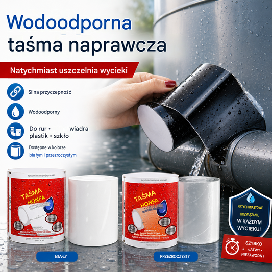 2 sztuka 89zł  🏠 Mocna, wodoodporna taśma naprawcza do rur, wiader i plastiku