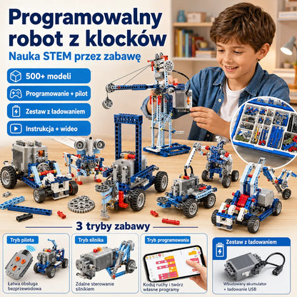 1 szt. 149 zł🤖🧩 [Ograniczona czasowo zniżka 50%] Zestaw do samodzielnego montażu elektrycznego robota dla dzieci
