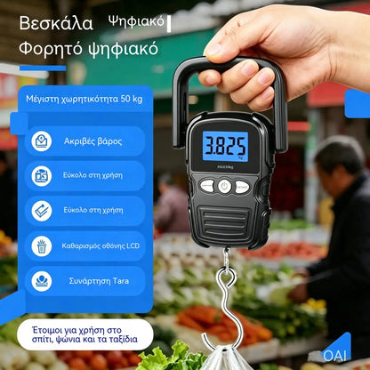 28 ευρώ ανά τεμάχιο🔥 Μίνι φορητή ηλεκτρονική ζυγαριά χωρητικότητας 50 κιλών 😆