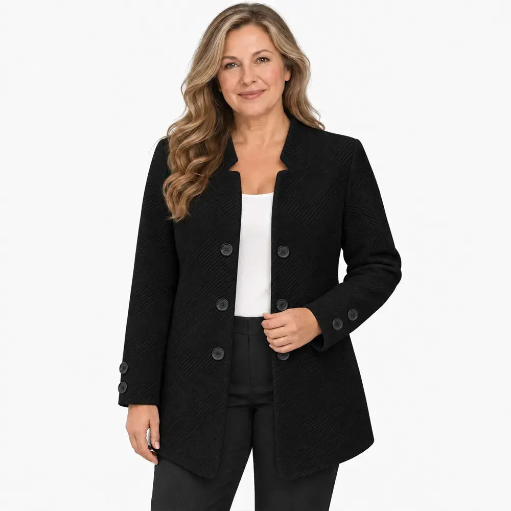 ✨【S-5XL】 Κομψό Φθινοπωρινό/Χειμερινό Σακάκι με Διπλό Κούμπωμα (Σχέδιο 3 Κουμπιών)