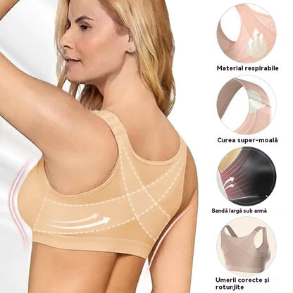 💖【Cumpără 3, primești 3 gratis】✨Sutien confortabil, fără armătură, mărime mare (40-130 kg), bumbac pur, confortabil și respirabil, nu strâmtă
