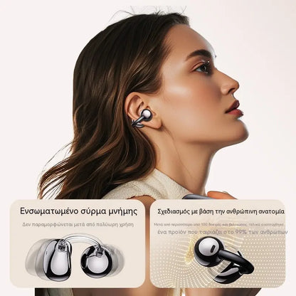 1 τεμάχιο 30  ευρώ 🎧Ασύρματα ακουστικά Bluetooth τύπου clip, αθλητικά ακουστικά με έγχρωμη οθόνη LCD