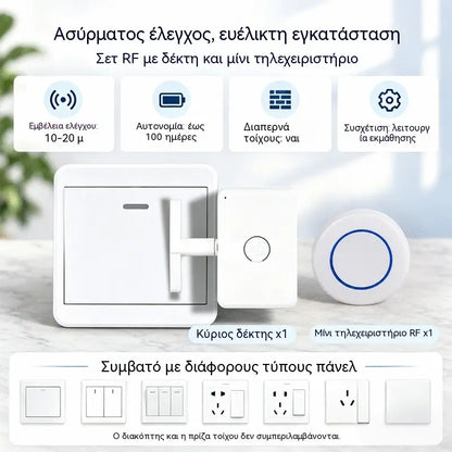 📱💡Έξυπνος ασύρματος διακόπτης για την ενεργοποίηση και απενεργοποίηση των φώτων από απόσταση, χωρίς να απαιτείται καλωδίωση.
