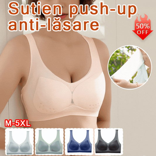 🏆【Compra 2 y obtén 1 gratis】【40-120KG】2025 Sujetador push-up de seda helada sin costuras