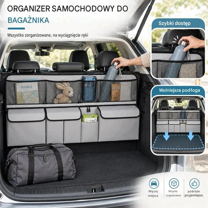 🚗 Wiszący organizer do bagażnika – zwolnij miejsce na podłodze bagażnika i zachowaj porządek! ✨📦