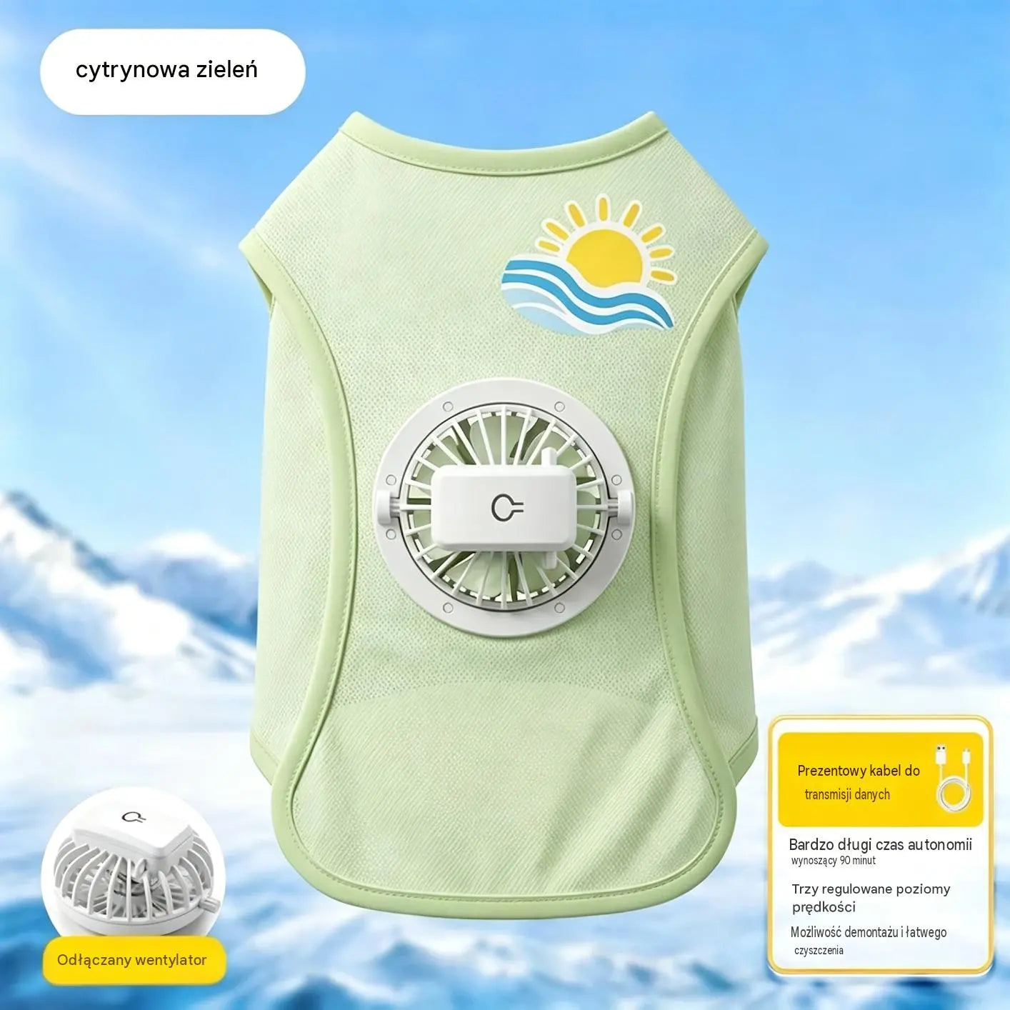 🐶🐱 【XS-3XL】Nowe ubranka dla psów z wentylatorem: Lekka i oddychająca kamizelka z ochroną przeciwsłoneczną na lato, idealna dla małych i średnich psów.