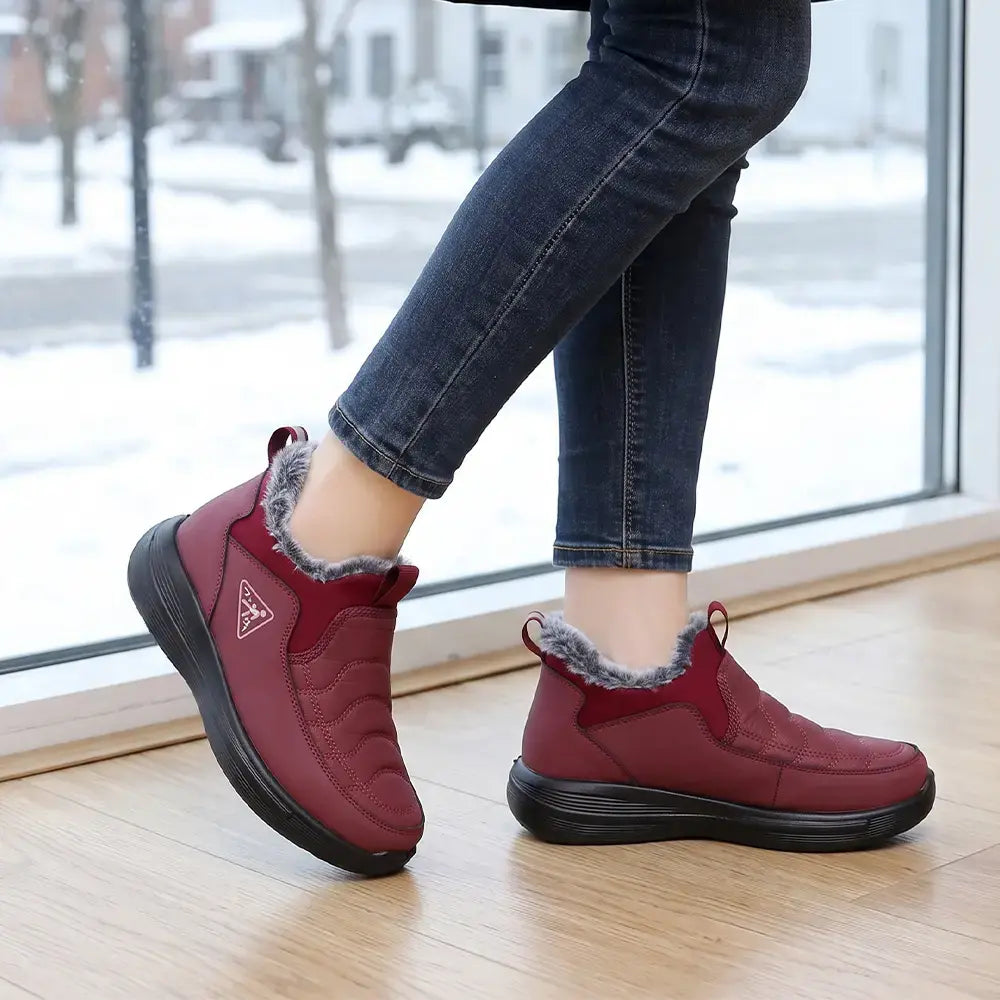【35-41】Nowe damskie buty zimowe – ocieplane, grube, ciepłe, antypoślizgowe, lekkie, wygodne, okrągły nosek, dla mam