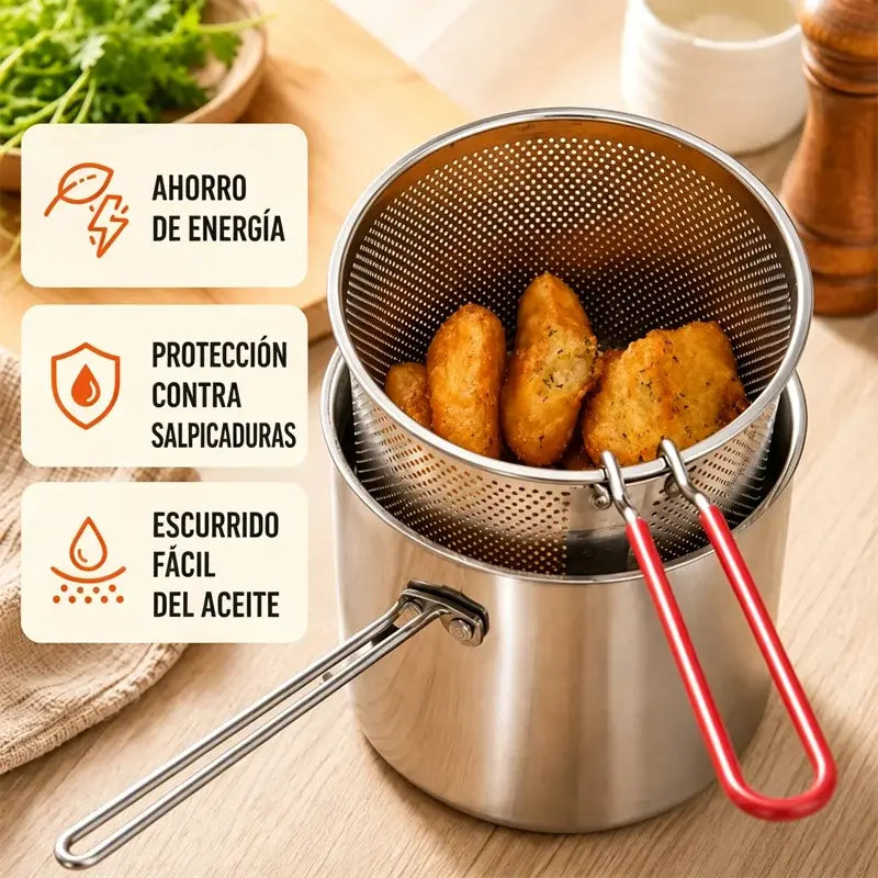 ¡ÚLTIMO DÍA! -50% | Freidora Multifuncional 304 | Cocina Fácil, Rápida y Sin Complicaciones