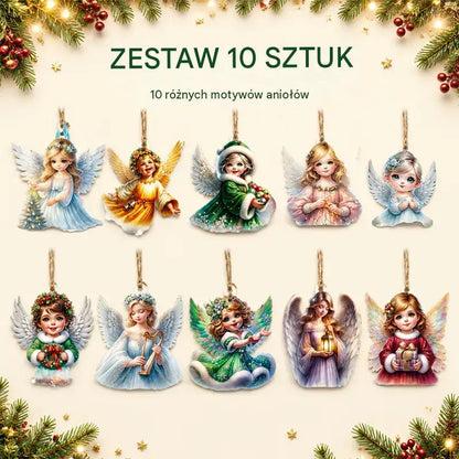 🎁【10 szt.】Urocze ozdoby świąteczne w kształcie aniołków – do zawieszenia na choince lub w samochodzie, nowość na rok 2026
