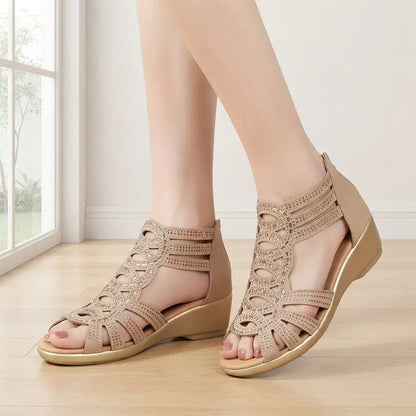 👡【35-40】 Sandały średniej wysokości, oddychające, miękka podeszwa, miękka skóra, modne i elastyczne