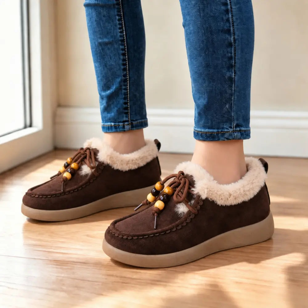 【36-41】Damskie buty zimowe – ocieplane, grube, krótkie botki, modne, ciepłe, przeciwśniegowe