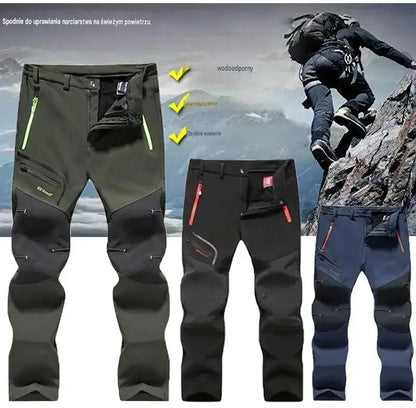 🏃‍♂️【S–5XL】2026 Nowe męskie spodnie outdoorowe na jesień i zimę – ciepłe, polarowe, wodoodporne i wiatroszczelne
