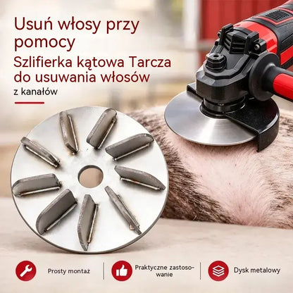 1 sztuka 89zł🔧🪚 Tarcza ze stali nierdzewnej do usuwania szczeciny (do szlifierki kątowej) | Tarcza do oczyszczania i obróbki tusz wieprzowych, jagnięcych i cielęcych