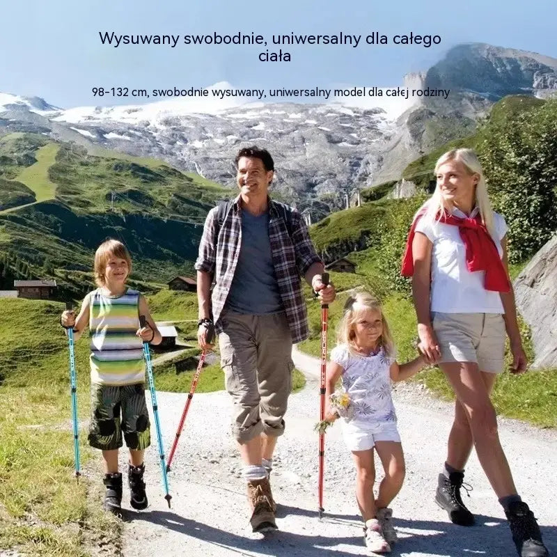 🦯Regulowany kij trekkingowy ze stopu aluminium: wytrzymały, amortyzujący wstrząsy i lekki
