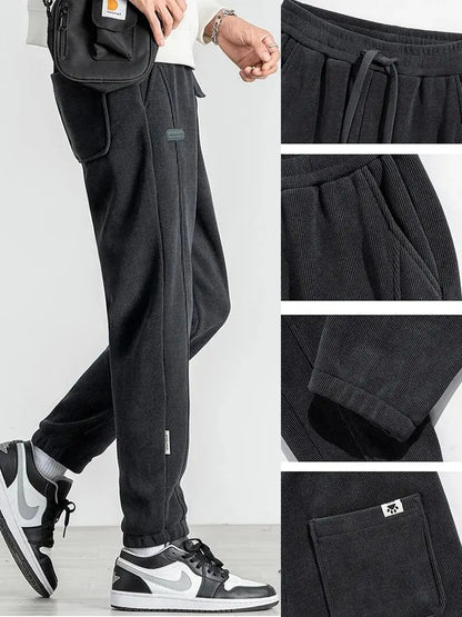 👖【M-5XL】Ανδρική γοητεία!😍 Κομψό και ευέλικτο παντελόνι φόρμας με ρεβέρ